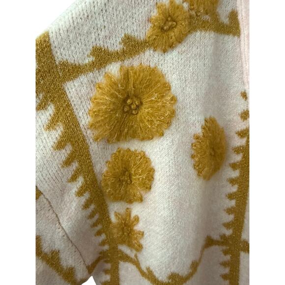 Anthropologie Catherine Floral Shine Cardigan Pink Size One Size - Picture 7 of 12